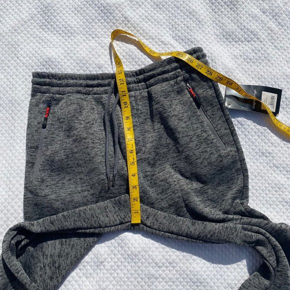 NWT Logan & Martin Jogger Pants Mens Medium Gray zip closure Pockets Drawstring - Picture 9 of 10